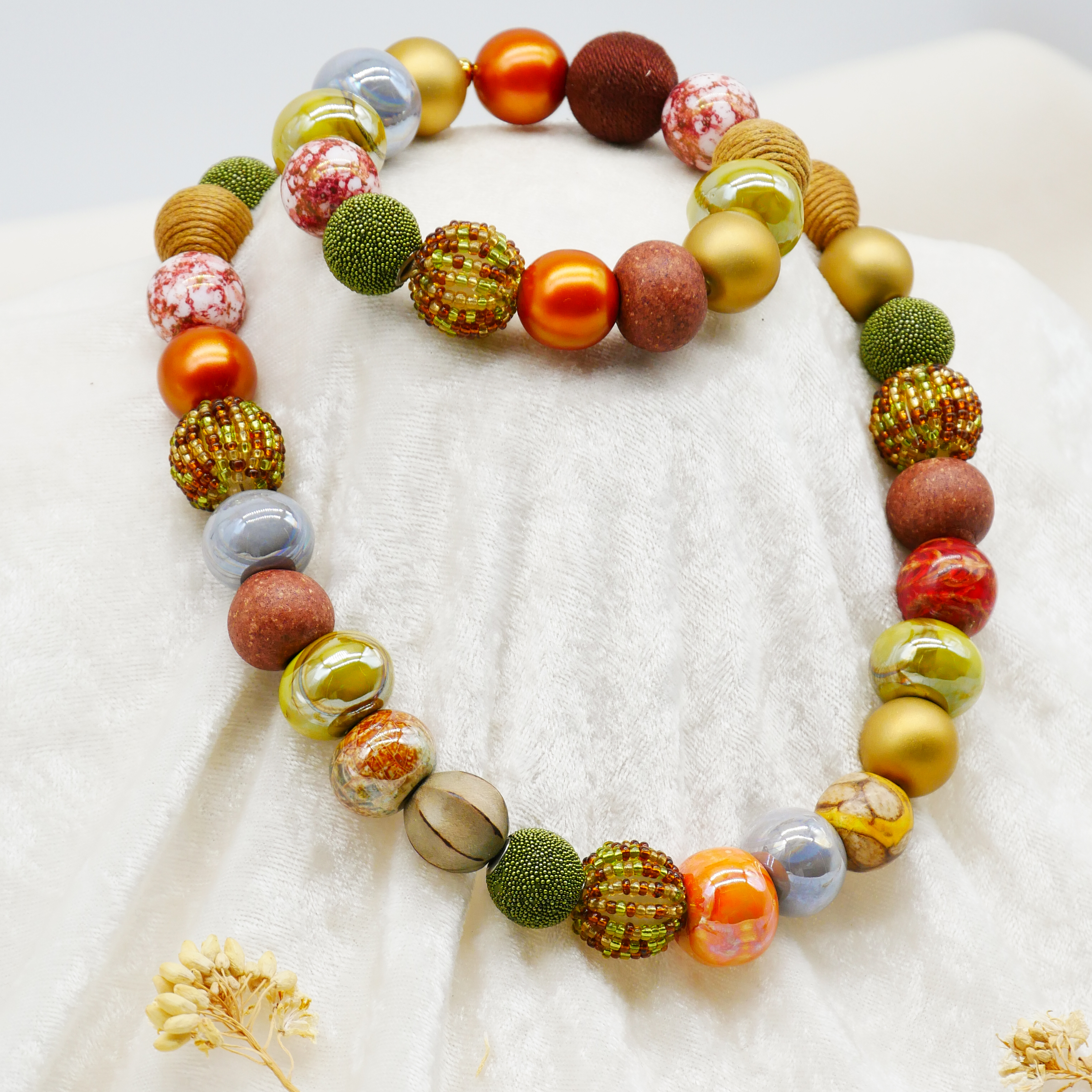  "Bollywood" Armband auf Gummi, nativ