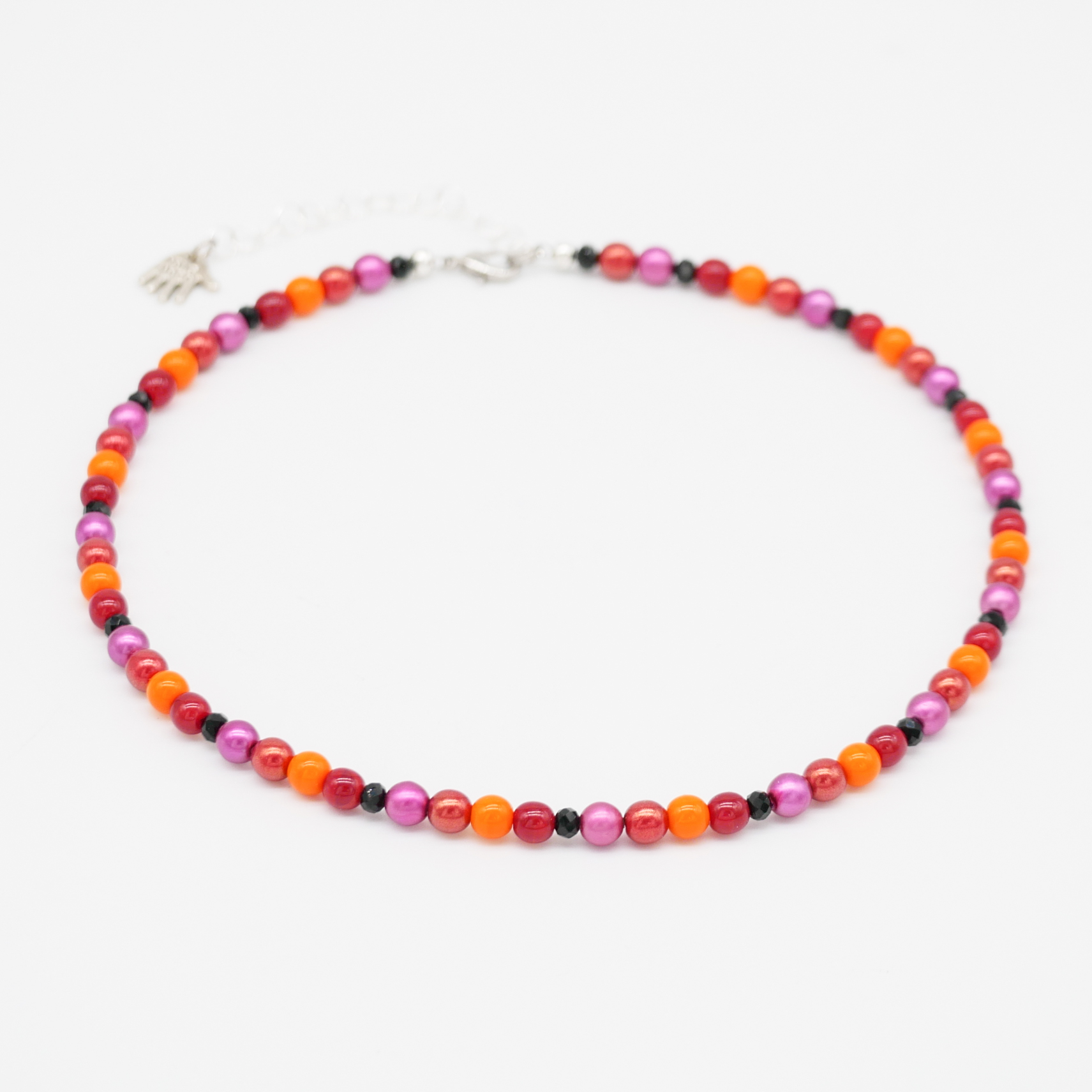 feine kurze Perlenkette, Ruby Sun