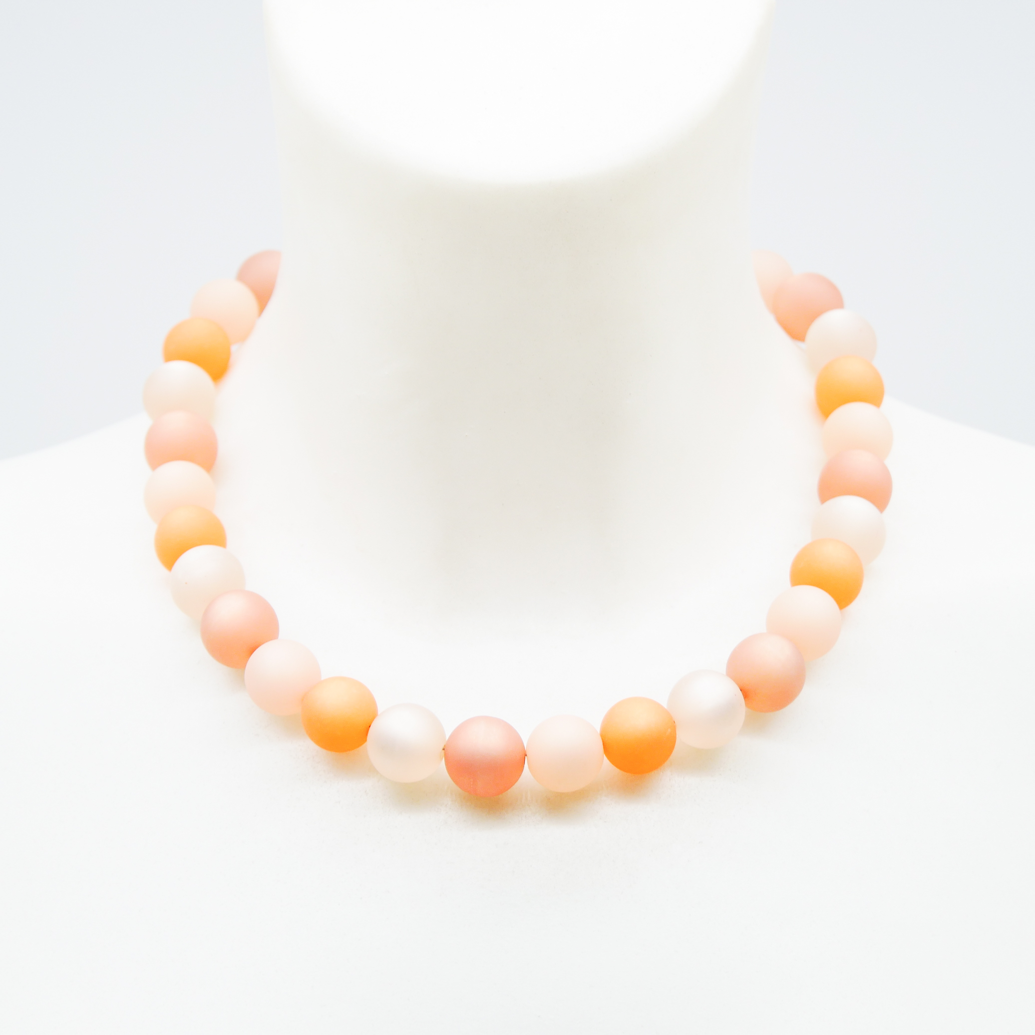 "Color Explosion", kurze Perlenkette - pastell orange 
