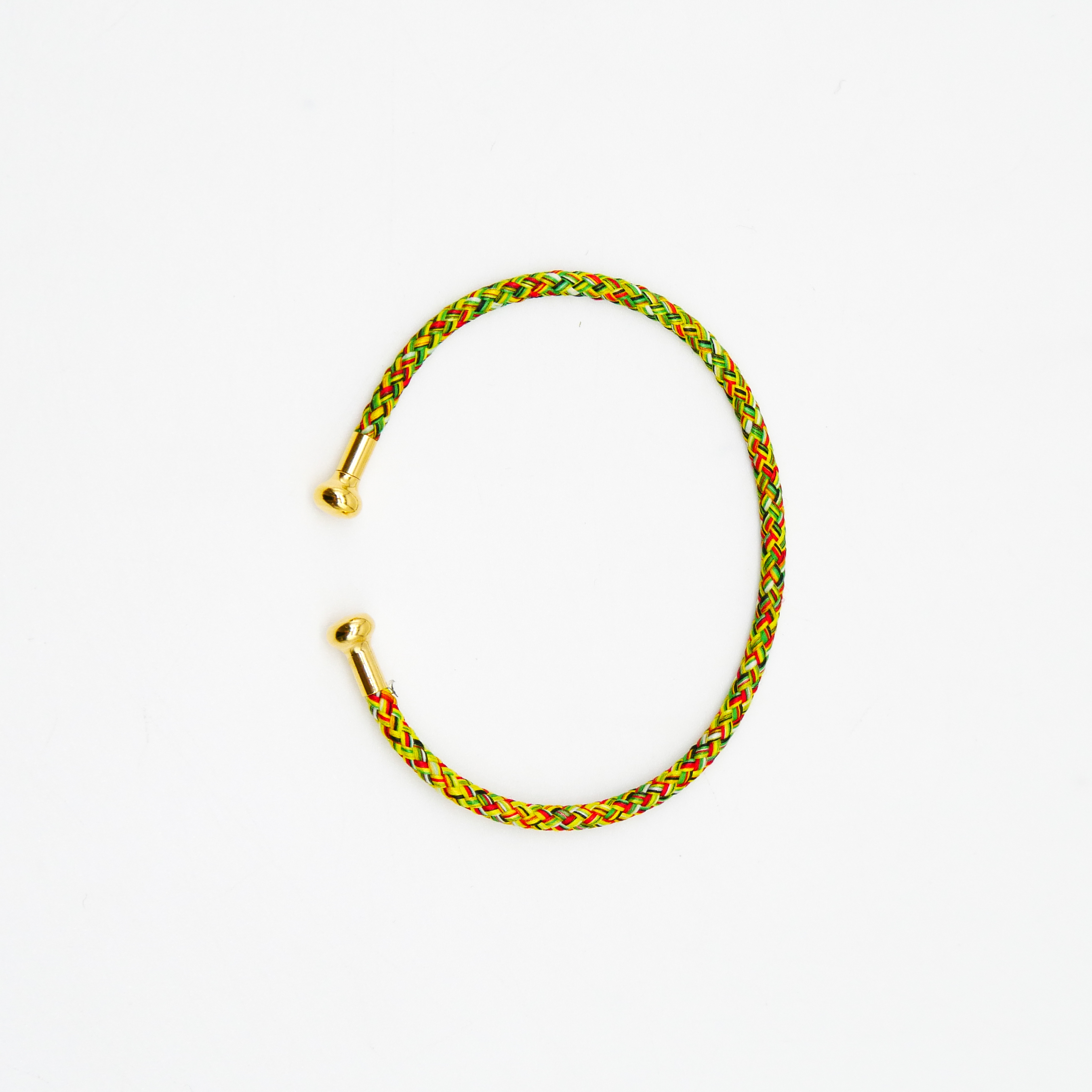"Summer Feeling", hellgrün Armband mit abschraubbarer Endkappe gold "Summer Feeling", hellgrün Armband mit abschraubbarer Endkappe gold