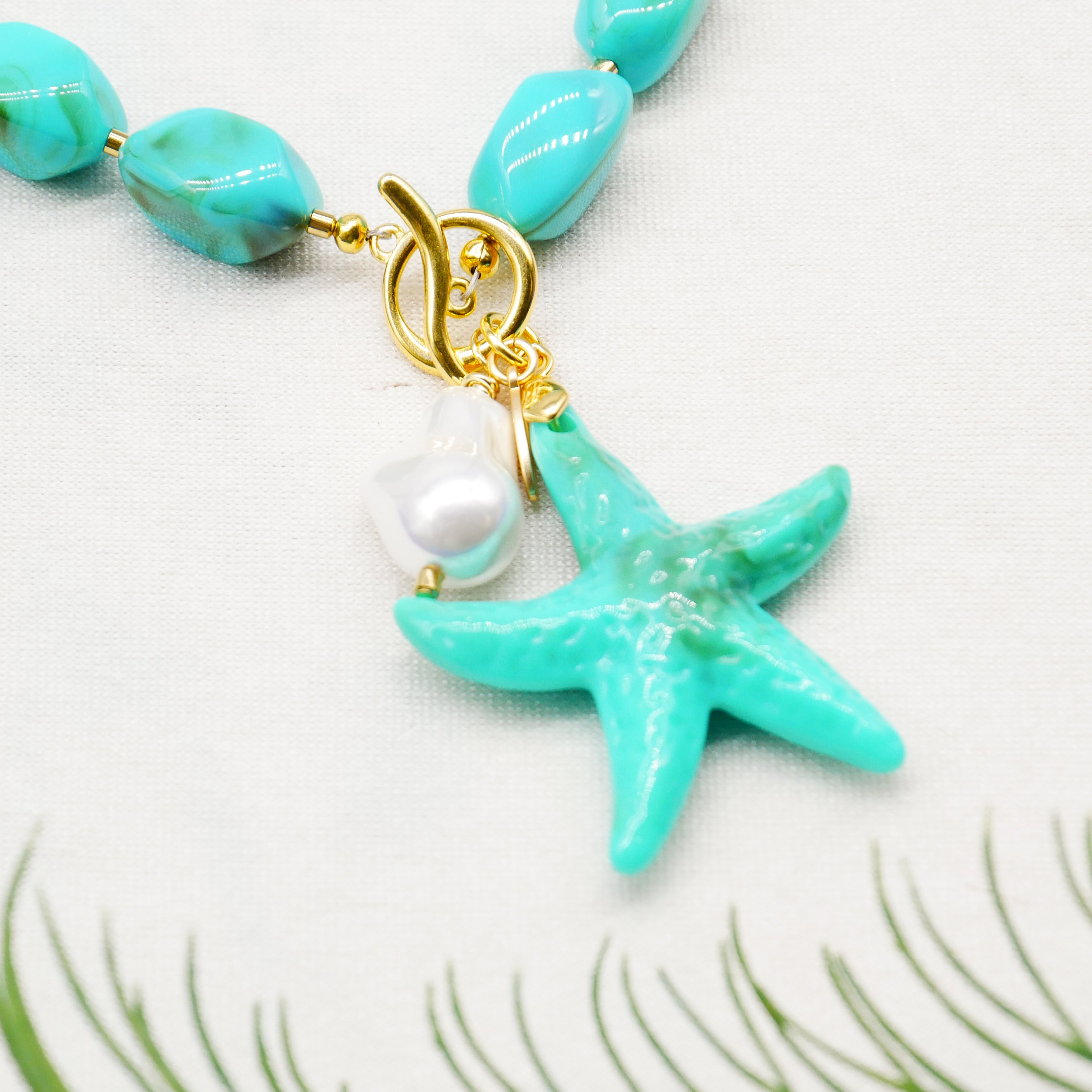  "Summer Feeling" Kette "Sea Star" Resinperlen