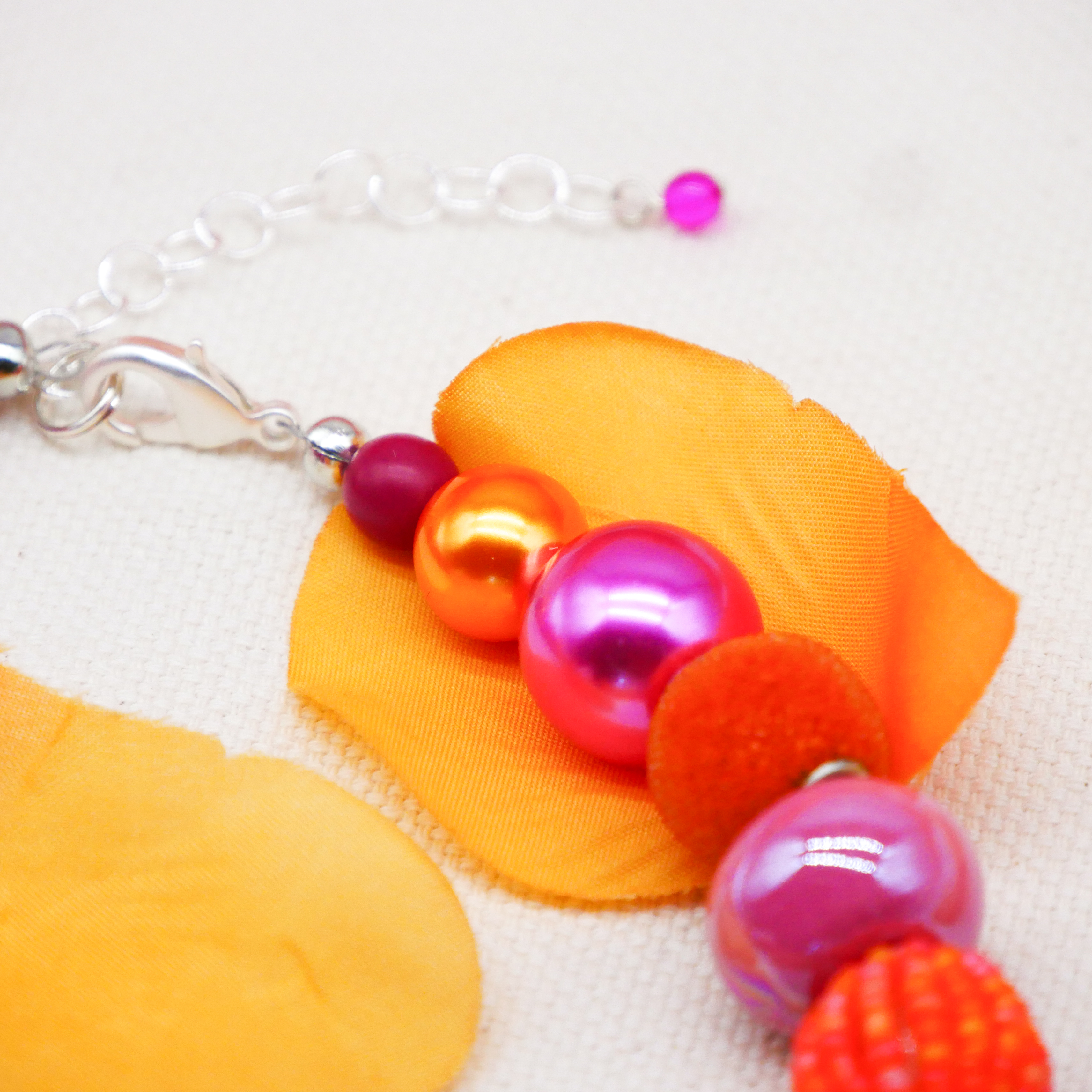 "Bollywood" Kleine Bollywood Ø ca. 16 mm, pink-orange