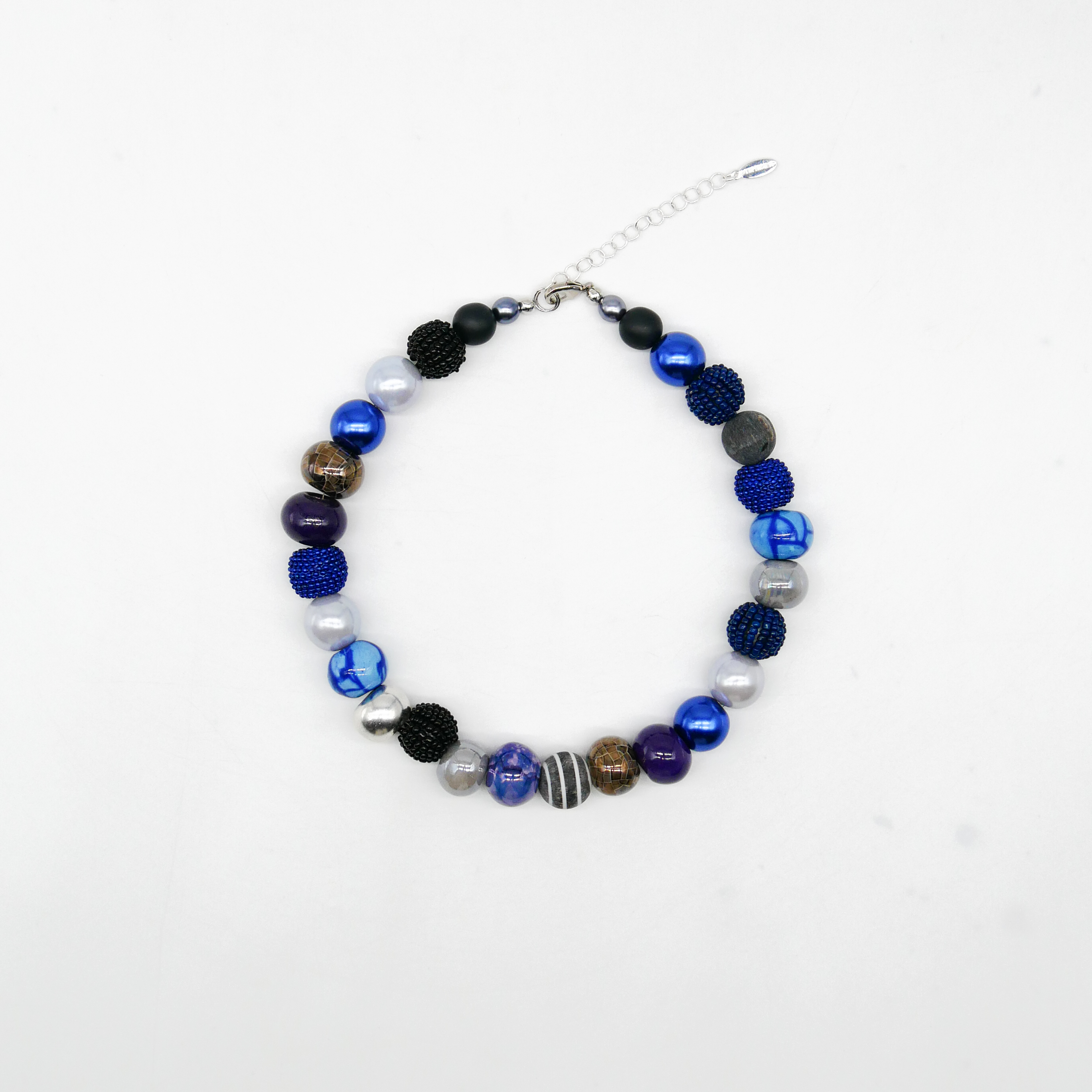 "Bollywood" Kleine Bollywood Ø ca. 16 mm, blau-silber