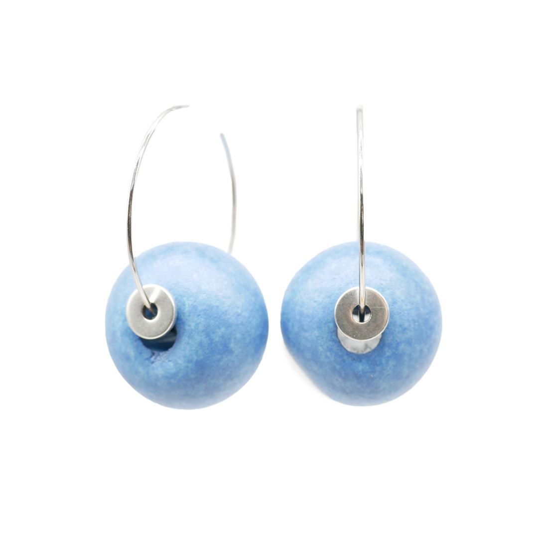 "Summer Feeling" earrings with ceramic balls, Ø  16 mm