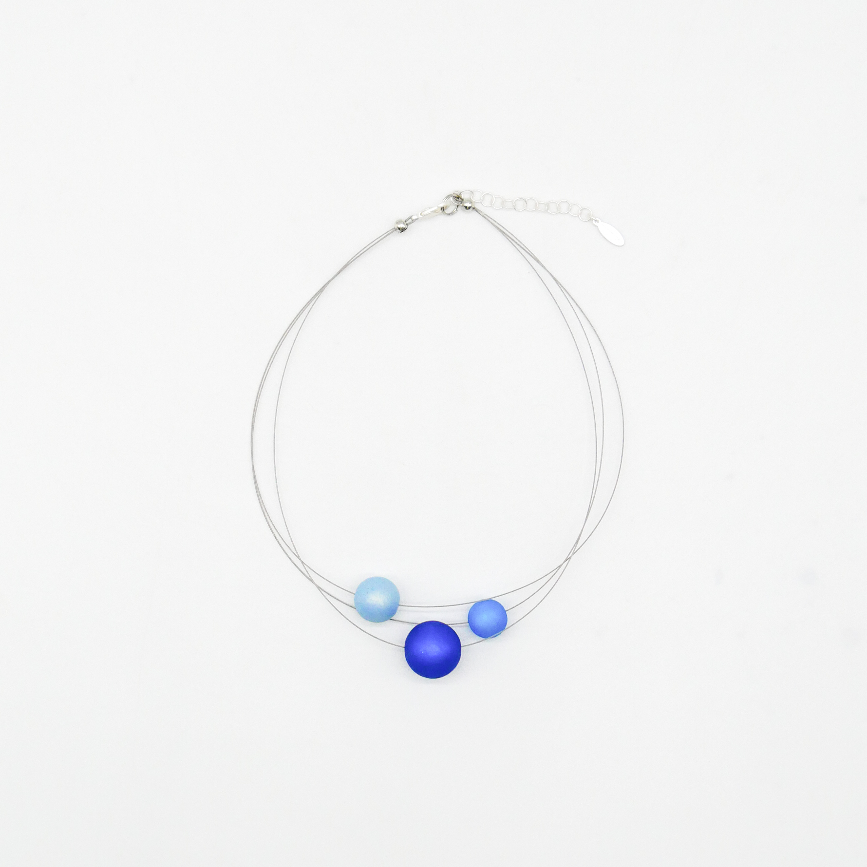  Color Explosion, kurze 3-Strang Kette "Planet" - Erde dunkelblau