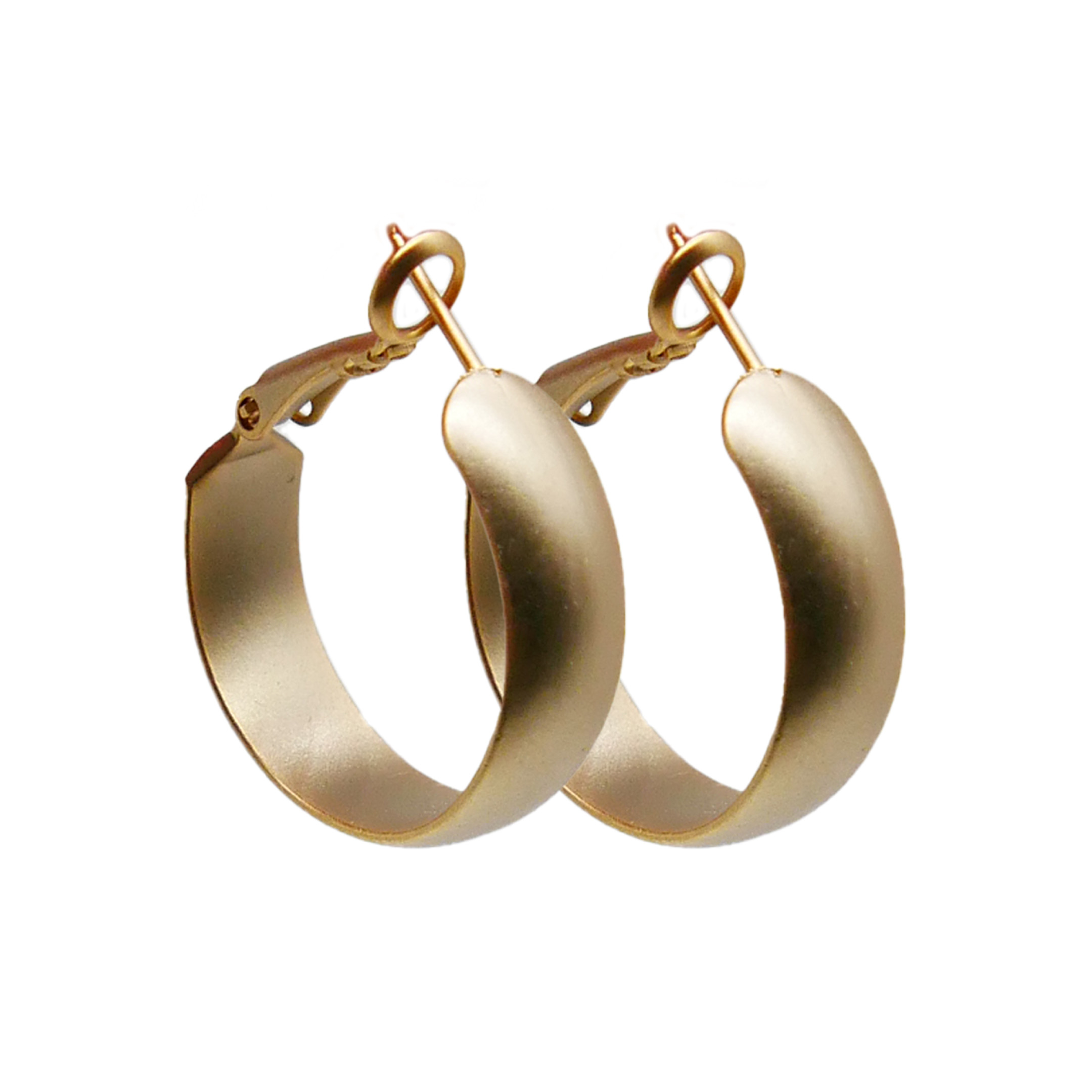 "Circle", runde Creole vergoldet ca. 24 mm leicht gewölbt 