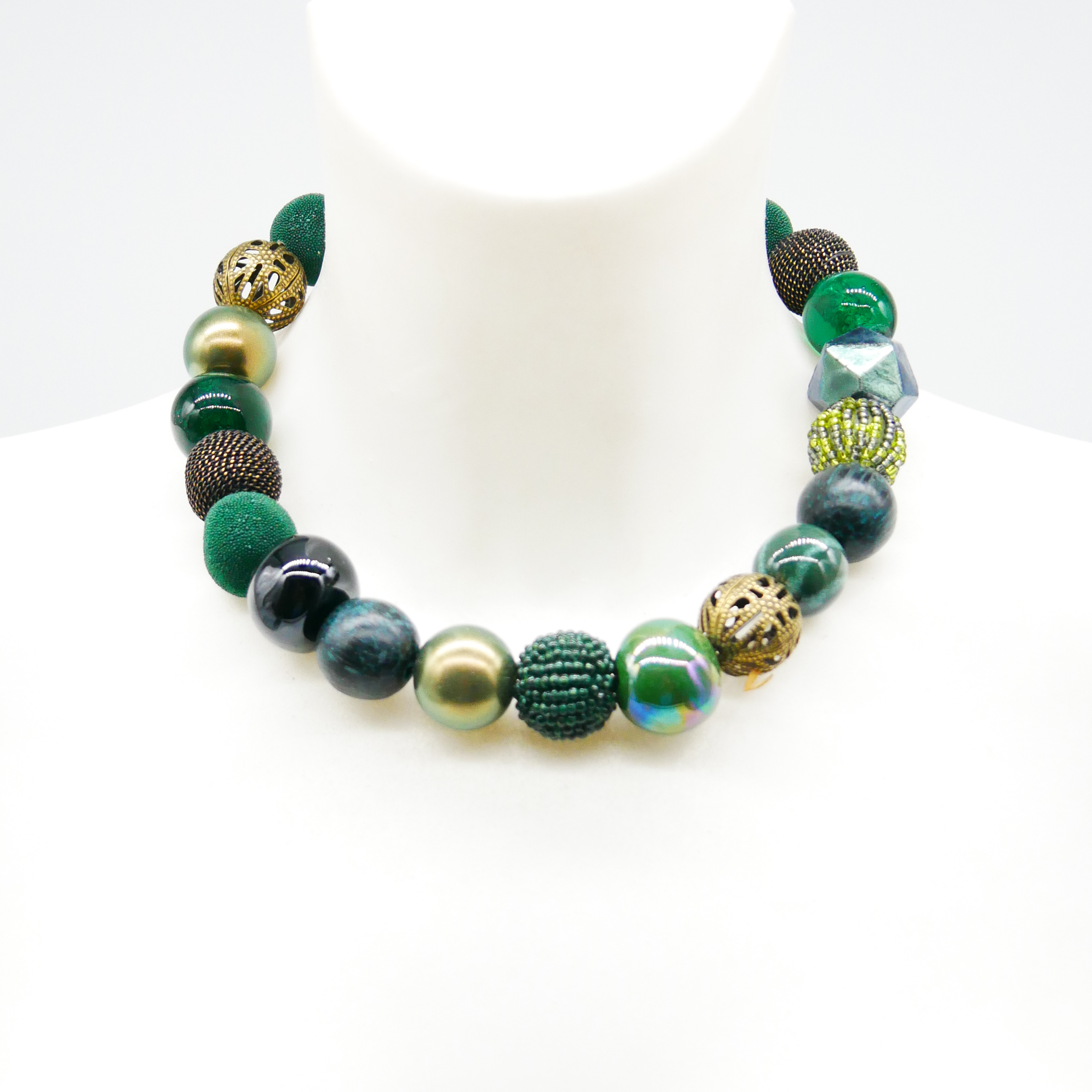 "Bollywood" Kette Ø ca. 20 mm, burnt olive