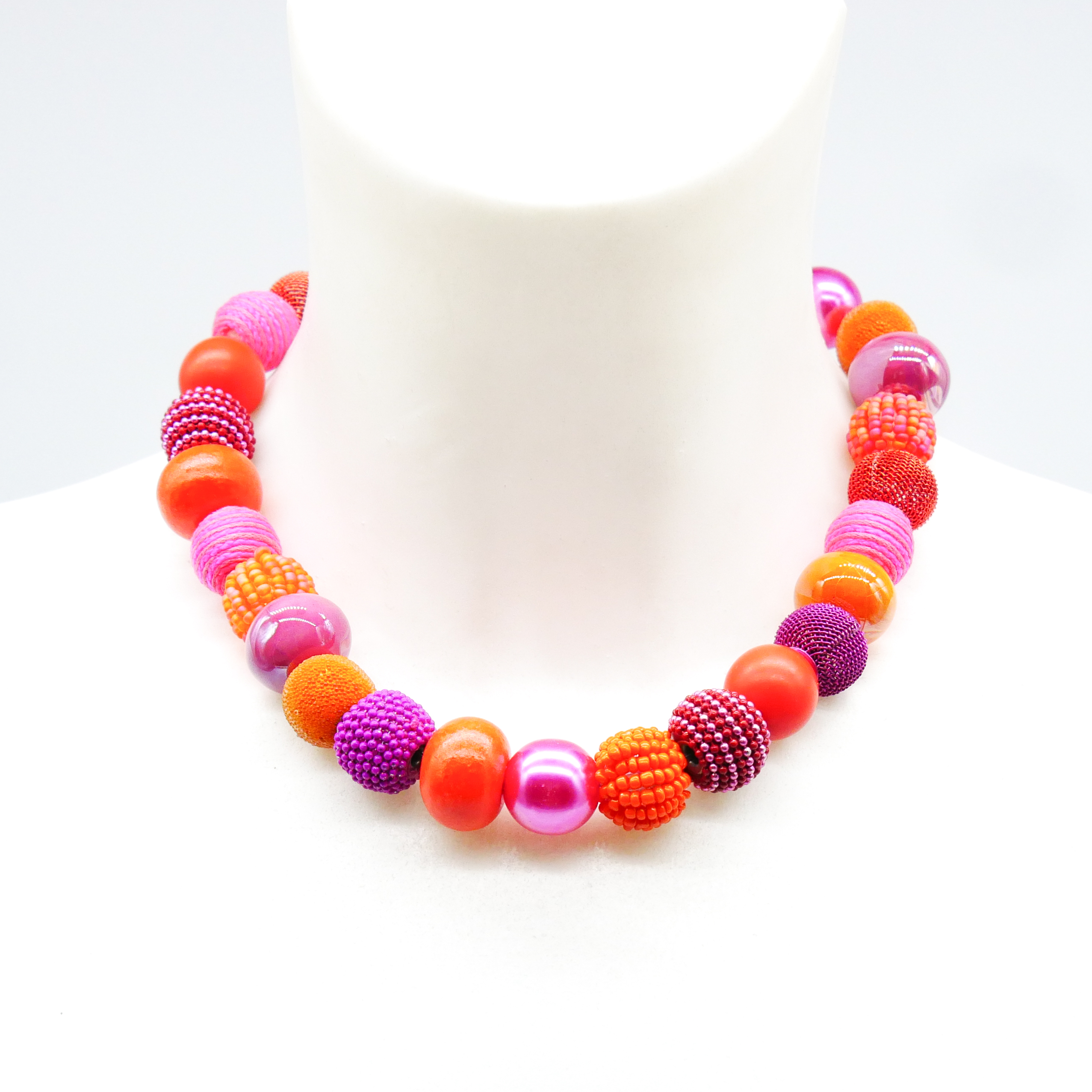 "Bollywood" Kleine Bollywood Ø ca. 16 mm, pink-orange