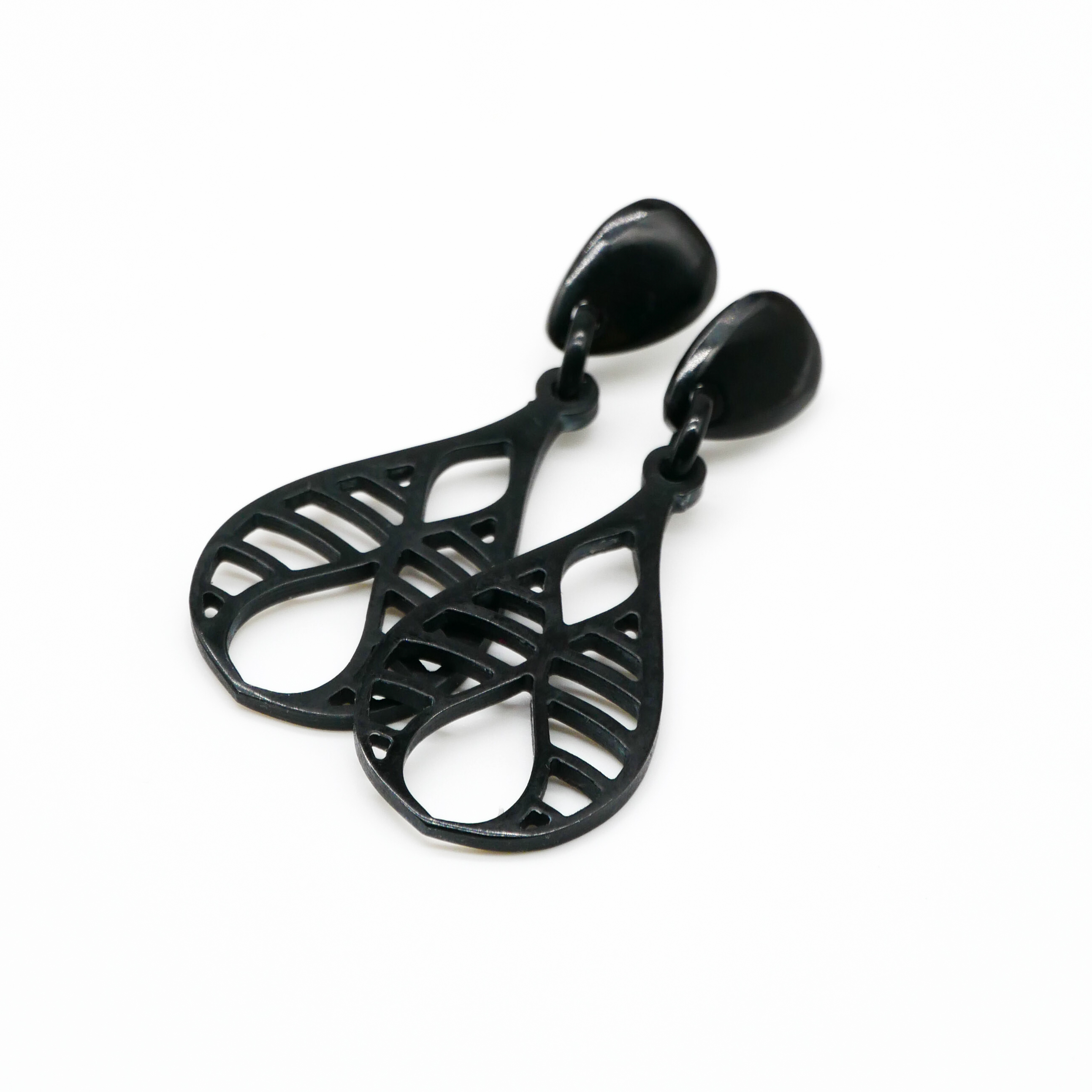  "Craft Art" Ohrring "Pendel" black Horn